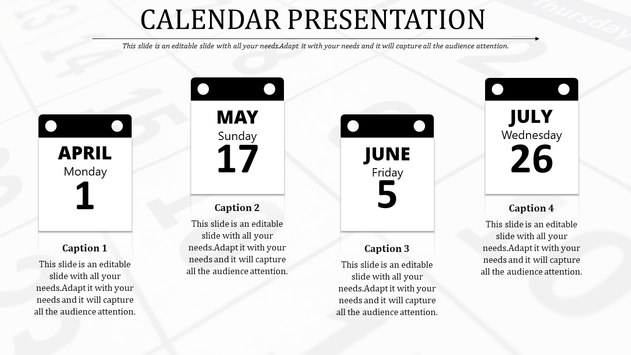 calendar presentation template-calendar presentation